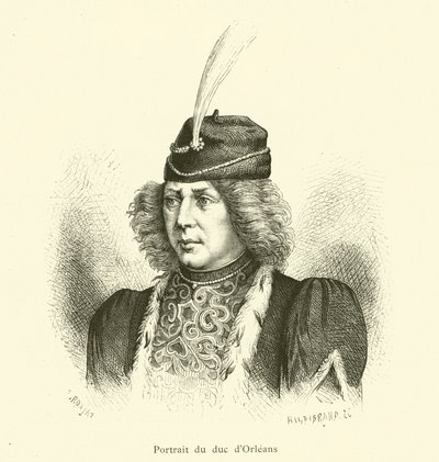 Portrait du duc d'Orleans (gravering) av French School