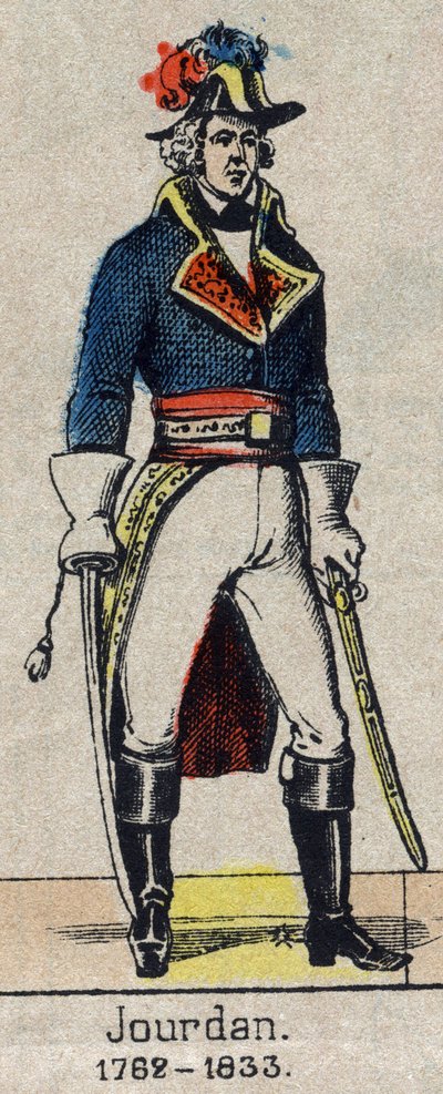Portrait en pied de Jean Baptiste, Comte Jourdan, marechal de France (1762-1833) Image of Epinal from the end of the 19th century. av French School