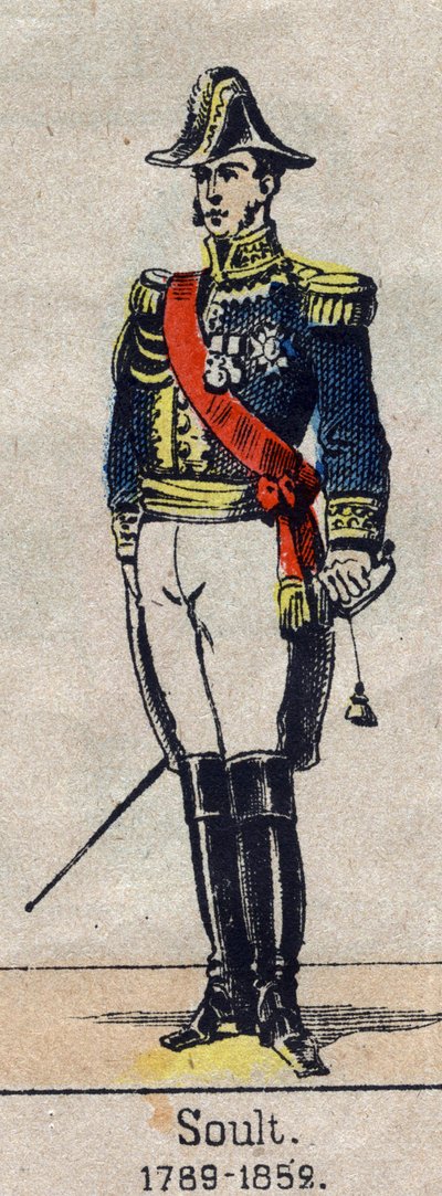 Portrait en pied av Nicolas Soult (1769–1851) marechal de France, hertugen av Dalmatia. Bilde av Epinal fra slutten av 1800-tallet. av French School