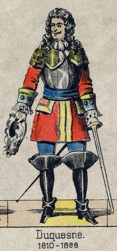 Portrett av Abraham, Marquis Duquesne (1610 - 1688), fransk Marin. Bilde av Epinal fra slutten av 1800-tallet. av French School