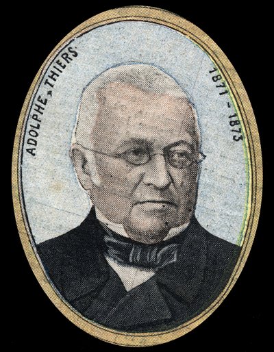 Portrett av Adolphe Thiers (1797-1877), president i den franske republikken. av French School