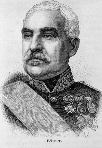 Portrett av Aimable Jean Jacques Pelissier, hertug av Malakoff (1794-1864), fransk militær og marskalk av Frankrike - i "" L