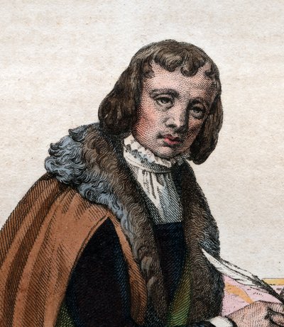 Portrett av Alain Chartier (1385-1430), fransk poet og politisk forfatter. av French School