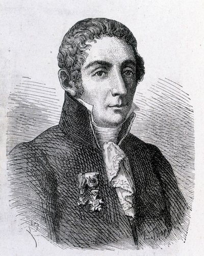 Portrett av Alessandro (Alexandre) Volta (1745 - 1827) - i "" Album of Science; berømte lærde; Store oppdagelser””” 1896. av French School