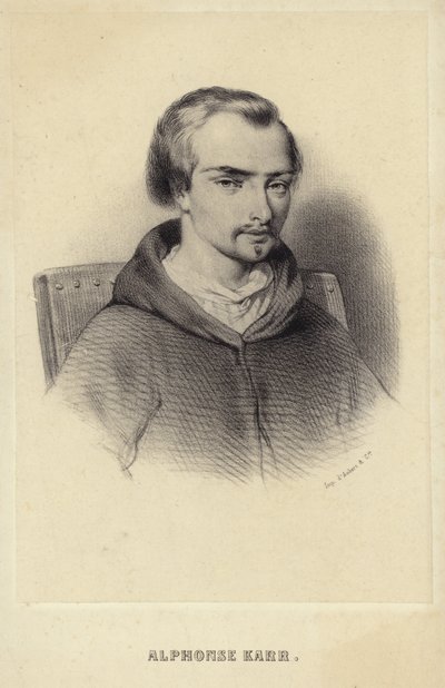 Portrett av Alphonse Karr av French School