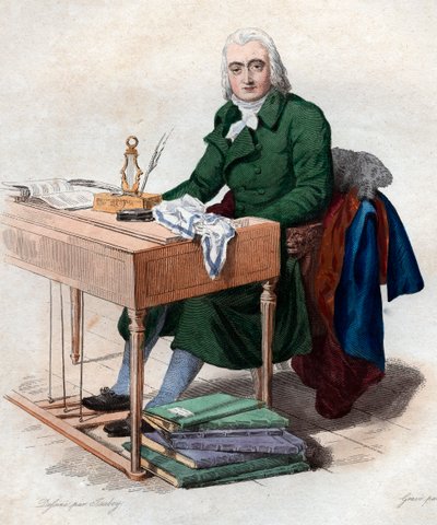 Portrett av Andre Ernest Modeste Gretry (1741-1813), fransk komponist. av French School