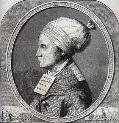 Portrett av Antoine-Francois (Antoine Francois) Desrues (1744-1777) Fransk gift - Gravering i "" Causes celebres de tous les peuple"" av Armand Fouquier (1817-18?) 1858-1867 - privat samling av French School