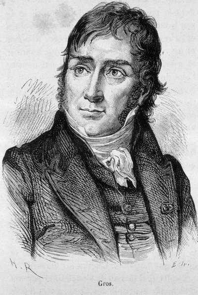 Portrett av Antoine Jean Gros (1771 - 1835), elev av David og deretter offisiell maler av Napoleon - i "" L