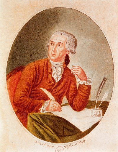 Portrett av Antoine Laurent Lavoisier (1743-1794) av French School