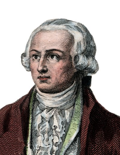 Portrett av Antoine Laurent de Lavoisier (1743-1794), fransk kjemiker. av French School
