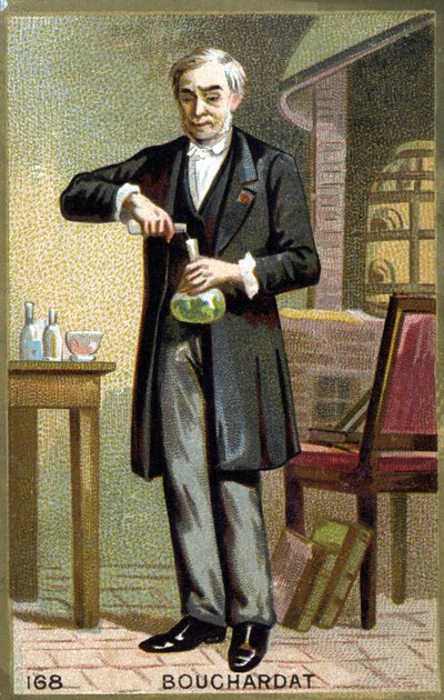 Portrett av Apollinaire Bouchardat (1809-1866), fransk farmasøyt. Kromolitografi fra slutten av 1800-tallet. av French School