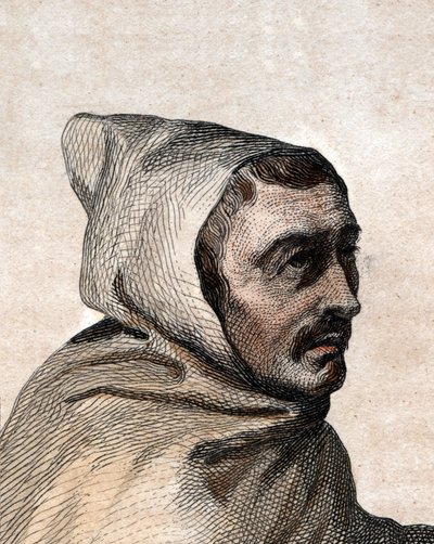 Portrett av Armand Jean le Bouthillier de Rance (1626-1700), fransk abbed og grunnlegger av trappistcistercienserne. av French School