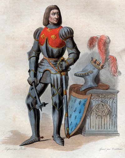Portrett av Arthur III hertug av Bretagne, (1393-1458), Lord of Parthenay, greve (jarl) av Richmond, hertug av Bretagne, greve av Montfort og fransk konstabel. av French School