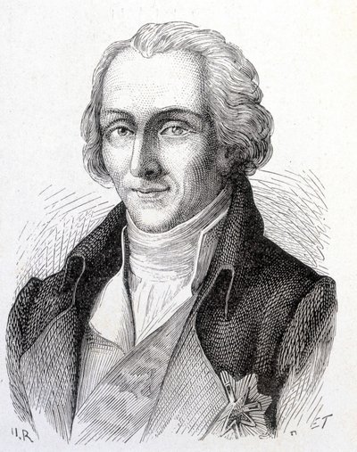 Portrett av Benjamin de Rumford, amerikansk fysiker (1753 - 1814) - i "" Album of Science; berømte vitenskapsmenn; Store funn""" 1896. av French School