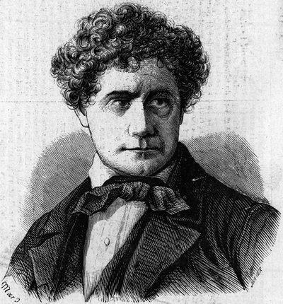 Portrait of Brigham Young (1801-1877), American politician and leader of the Mormons. Engraving in “” Le Monde Illustré”” n°39 of January 9 av French School