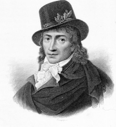 Portrait of Camille Desmoulins (1760-1794), French publicist and politician. - in “” Revolution francaise”” by Thiers. 19th century av French School