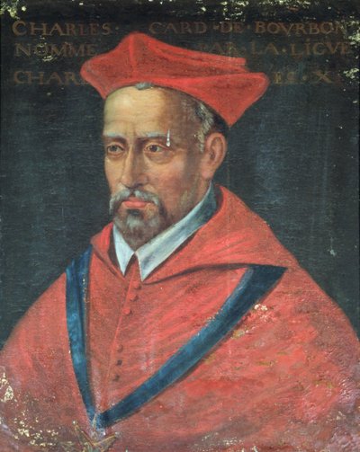 Portrett av kardinal Charles de Bourbon (1523-90) 1617-38 (olje på lerret) av French School