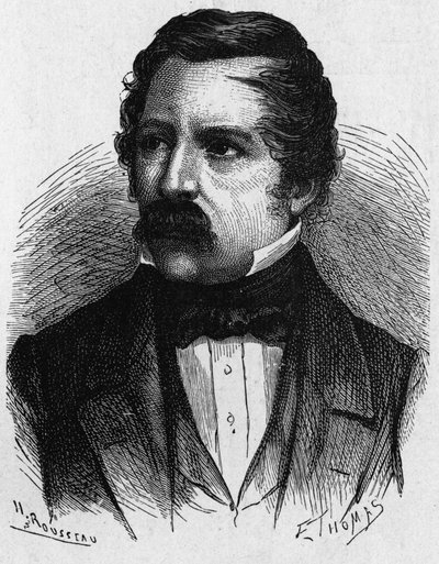 Portrett av Carl (Karl) August von Steinheil (1801-1870), tysk fysiker, oppfinner innen telegrafi - i "" Album of Science; berømte vitenskapsmenn; Store oppdagelser””” 1896 av French School