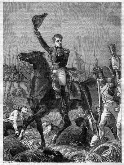 Portrett av Charles Etienne Gudin de la Sablonniere (1768 -1812) fransk general - i "History of the empire following the history of the consulat" av Adolphe Thiers - 1879 - privat samling av French School