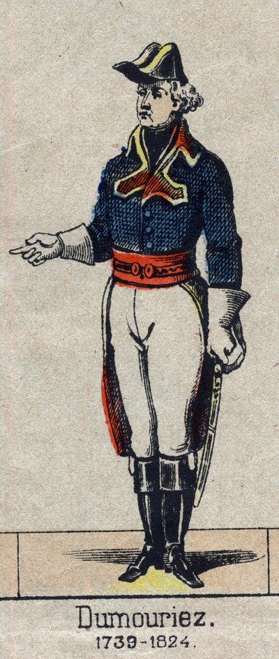 Portrait of Charles Francois Dumouriez, general-in-chief of the northern army in 1792 (1739-1823)”.Image of Epinal from the end of the 19th century. av French School
