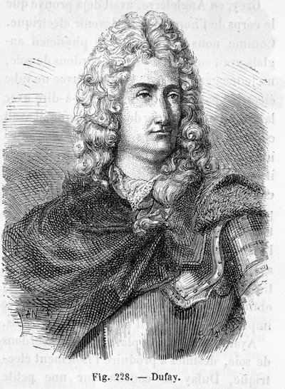 Portrett av Charles François Du Fay (Dufay?) (1698 - 1739), fransk kjemiker og fysiker - i "Histoire de France" av Henri Martin av French School