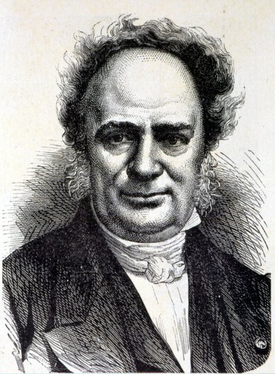Portrait of Charles Frederic Kuhlmann (1803 - 1881) - in “” Album of Science; illustrious scholars; Great discoveries””” 1896. av French School