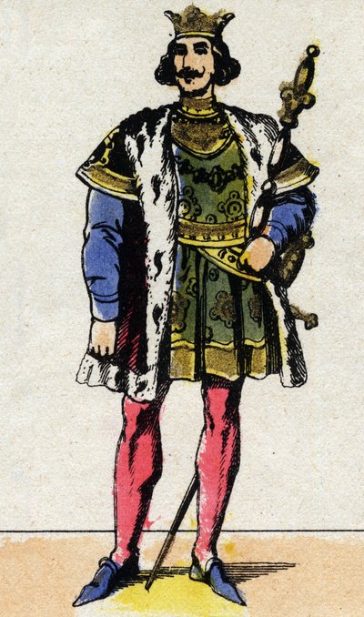 Portrait of Charles IV the Bel (1294 - 1328), King of France. av French School