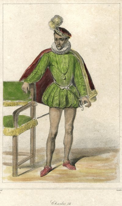Portrait of Charles IX (1550 - 1574), King of France. av French School