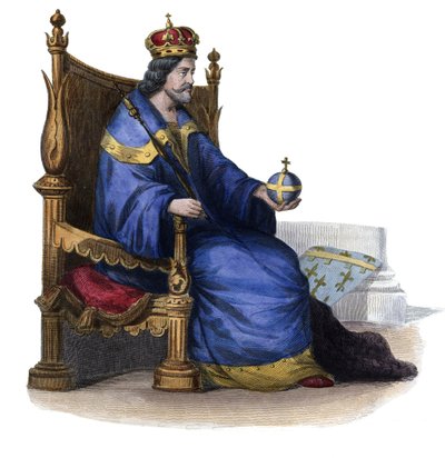 Portrett av Charles I av Napoli (Charles of Anjou) (1227-1285), konge av Sicilia. av French School