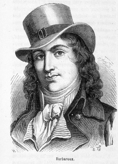 Portrett av Charles Jean Marie Barbaroux (1767 - 1794), en fransk politiker som ledet Marseille-forbundene da Tuileriene ble tatt i 1792. av French School