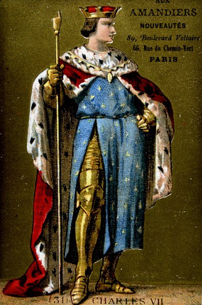 Portrett av Karl VII (1403–1461). av French School