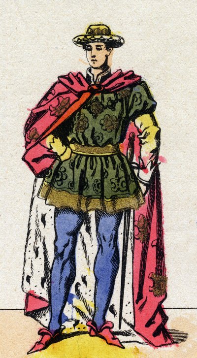 Portrait of Charles VII (1403-1461) King of France. av French School