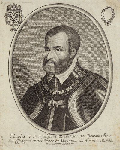 Portrett av Charles V, den hellige romerske keiseren av French School