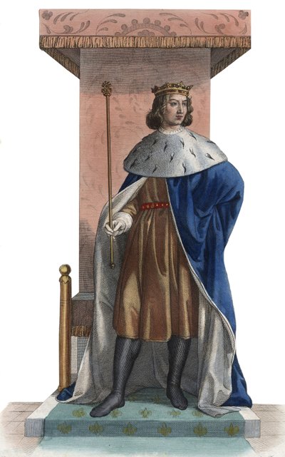 Portrett av Charles V av Frankrike, kalt den vise (1338-1380), konge av Frankrike. av French School