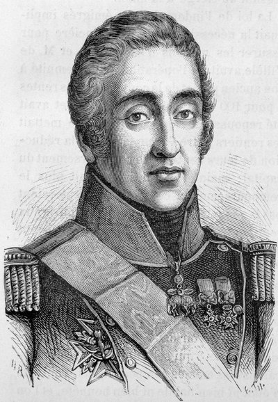 Portrett av Charles X, konge av Frankrike (1757 - 1836) - i "" The History of France"" av Henri Martin av French School