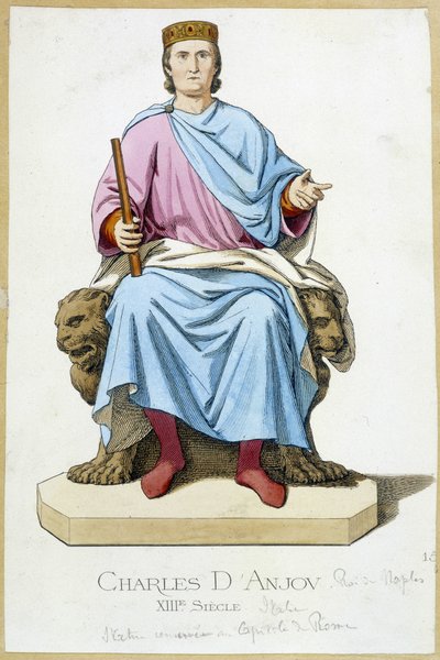 Portrett av Charles av Anjou. av French School