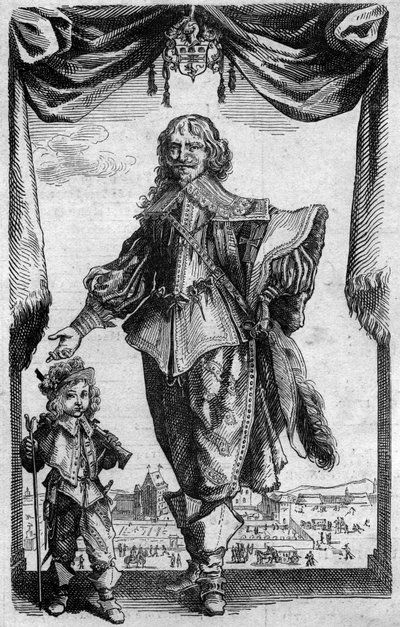 Portrett av Claude Deruet (1588-1660), fransk maler. Gravering fra "Histoire de la Engraving" av Georges Duplessis av French School