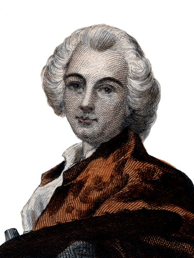 Portrett av Claude Joseph Vernet (1714-1789), fransk maler. av French School