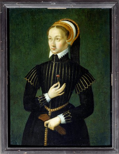 Portrett av Claude de France (1499-1524) Dronning av Frankrike og kone til Francois I Anonymt maleri fra 1500-tallet. Søn 0,28x0,21 m Chantilly, musee Conde av French School