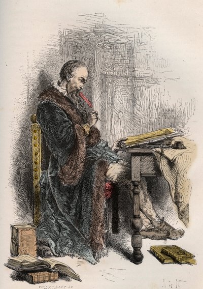 Portrett av Clement des Marets dit Marot av French School