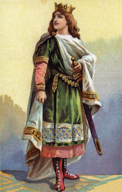 Portrett av Clotaire (Clothaire) III, kongen av frankene (652-673). av French School