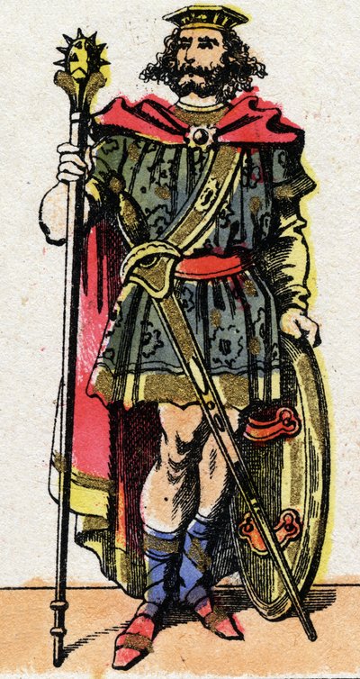 Portrait of Clotaire (Clothaire) I, King of the Franks from 511 to 561). av French School