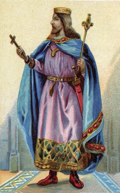 Portrait of Clovis, King of the Francs from 481 to 511. av French School