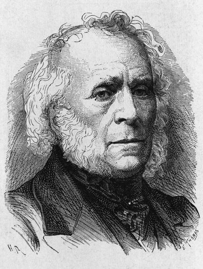 Portrait of David Brewster (1781 - 1868) - in “” Album of Science; Illustrous Scholars; Great Discoveries””” 1896. av French School