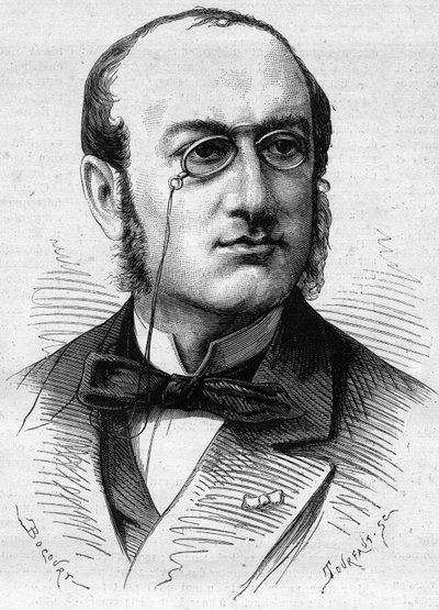 Portrait of Edme Albert Gigot (1835-1913), French prefet of police. Engraving in “” Le Monde Illustré”” n°1104 of 25 May 1878. av French School