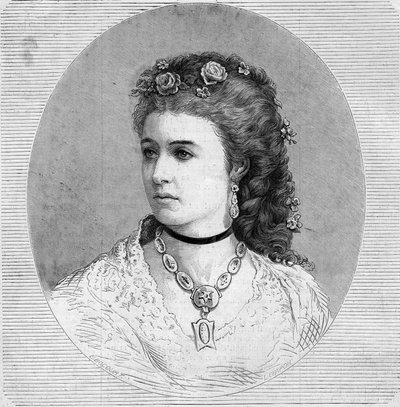 Portrett av Emma Albani (Marie Louise Emma Cecile Lajeunesse dite av French School