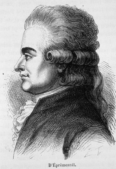 Portrett av Eprémesnil, fransk sorenskriver og politiker (1746 - 1794) - i ""L