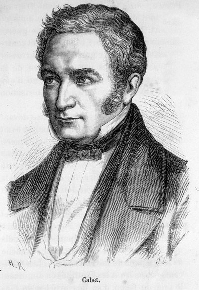 Portrait of Etienne Cabet, French Socialist (1788-1856) av French School