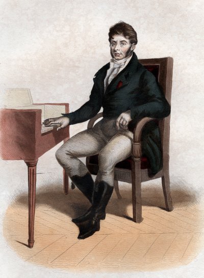 Portrett av Etienne Nicolas Mehul (1763-1817), fransk komponist. av French School