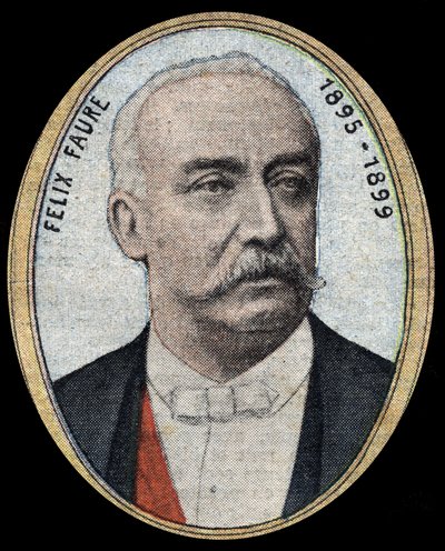 Portrett av Felix Faure (1841-1899), industrimann og politiker, moderat republikaner, han ble president i republikken fra 1895 til 1899. av French School